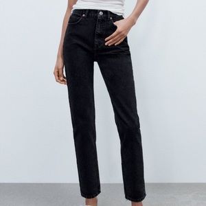 Zara black mom jeans